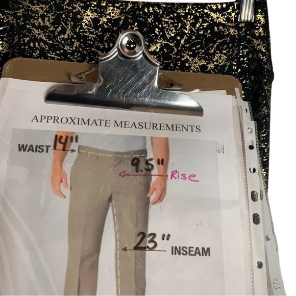 Zyia Actuve Girls Stay Gold Legging Size Large Black Gold  Metallic Athletic - Picture 7 of 9